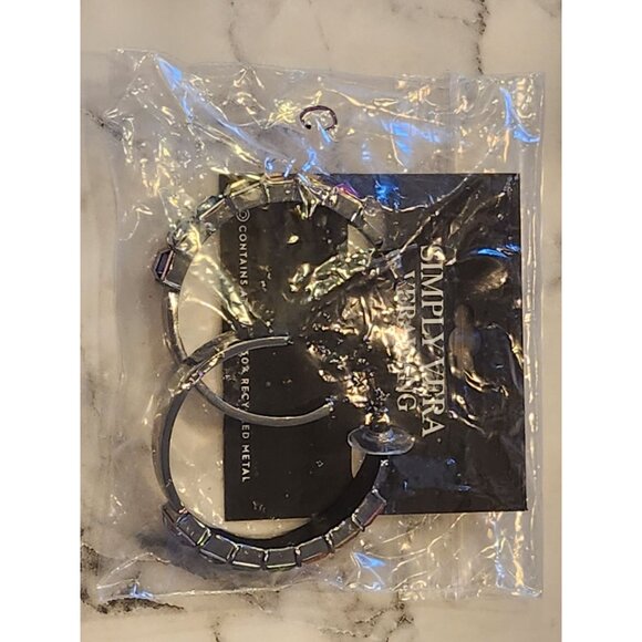 Simply Vera Vera Wang Hoop Earrings With Multicolor Gemstones - Picture 2 of 5